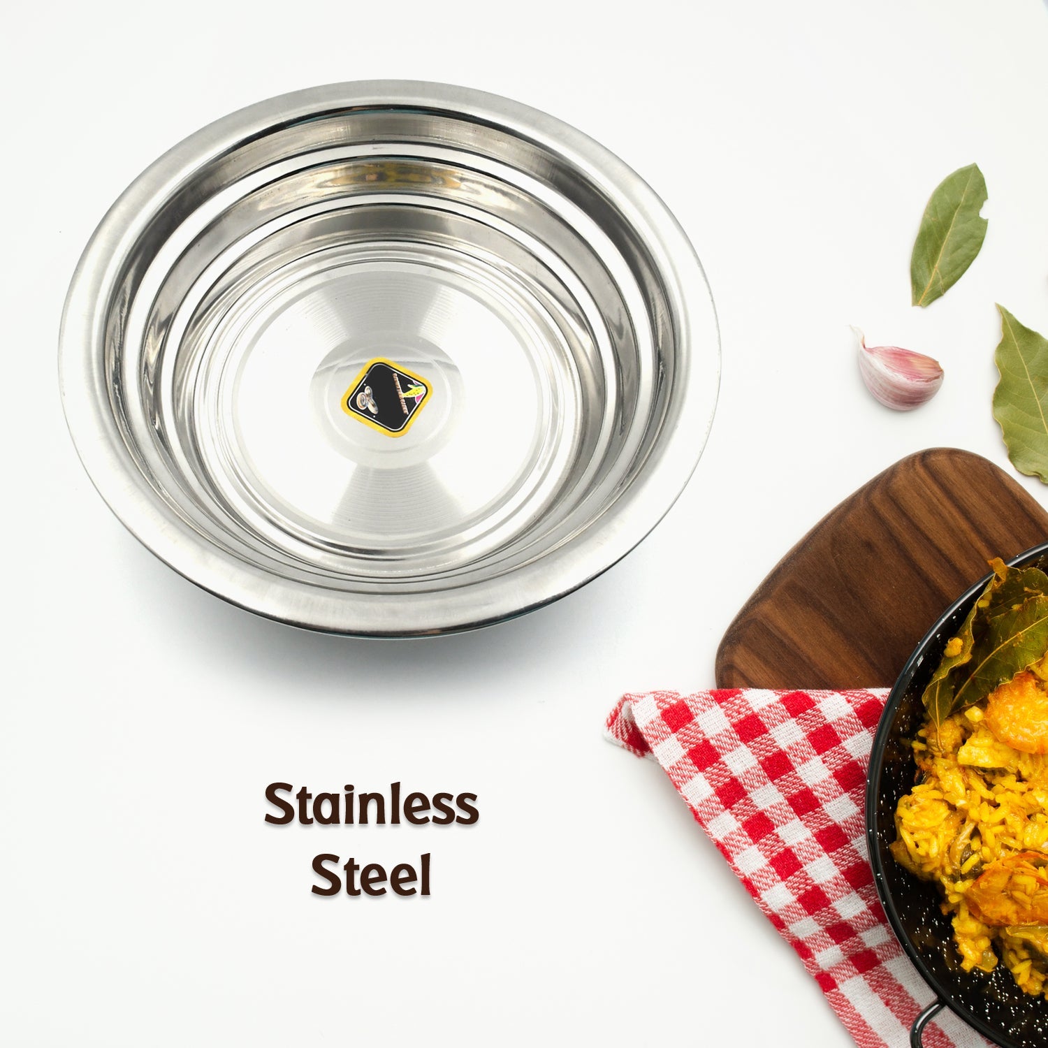 3348 Multipurpose Stainless Steel Bowl/ Plate Stainless Steel Snacks Serving Bowl/Plate| Set of 1 Small Bowl/Plate| 20 cm| Design Steel Plate| Steel Deep Plate Breakfast Serving Plate| Steel Halwa Plate For Kitchen Tool (1 Pc) 3348 Multipurpose Stainless Steel Bowl/ Plate Stainless Steel Snacks Serving Bowl/Plate| Set of 1 Small Bowl/Plate| 20 cm| Design Steel Plate| Steel Deep Plate Breakfast Serving Plate| Steel Halwa Plate For Kitchen Tool (1 Pc)